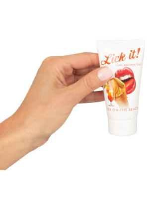 Lubrifiant et gel de massage végétalien comestible sex on the beach goût fruité  50ml - R629510